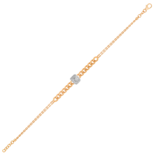 Havana Miami Bracelet In 18K Rose Gold And Studded With Diamond