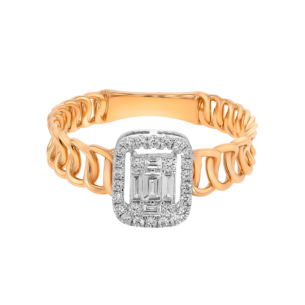 Havana Miami Ring In 18K Rose Gold And Studded With Diamond