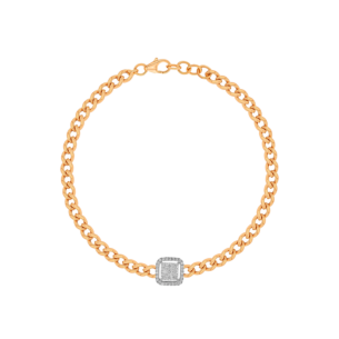 Havana Miami Bracelet In 18K Rose Gold And Studded With Diamond