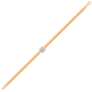 Havana Miami Bracelet In 18K Rose Gold And Studded With Diamond