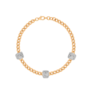 Havana Miami Bracelet In 18K Rose Gold And Studded With Diamond