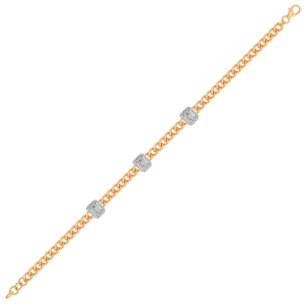 Havana Miami Bracelet In 18K Rose Gold And Studded With Diamond