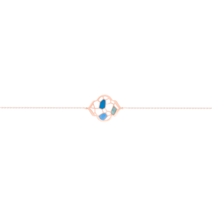 Jal Crystal Blue Waves 18K Rose Gold Bracelet 