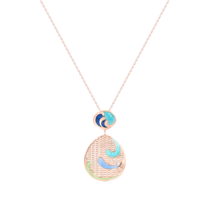 Jal Ocean Waves 18K Rose Gold Pendant