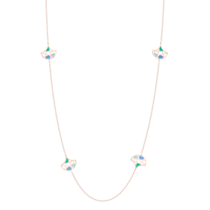 Jal Emerald Green Sea 18K Rose Gold Long Chain