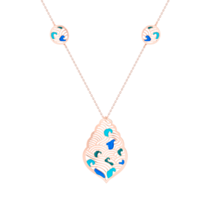 Jal Midnight Waves 18K  Rose Gold Necklace