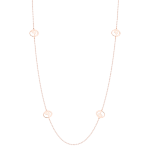 Jal Shining Water Foam 18K Rose Gold Long Chain