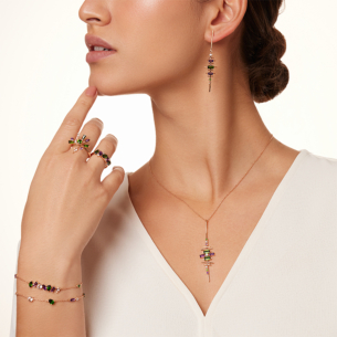 Fireworks Fiesta Diamond and Precious Gem Necklace in 18k Rose Gold
