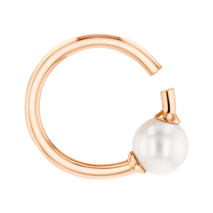 Kiku Glow Earrings in 18K Rose Gold With a Freshwater Pearl