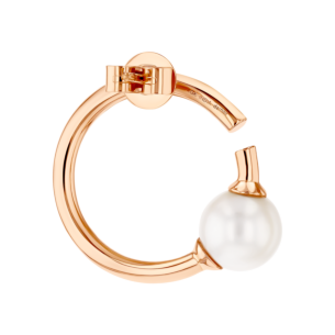 Kiku Glow Earrings in 18K Rose Gold With a Freshwater Pearl