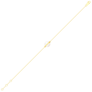 Kiku Glow Sphere Bracelet In 18K Yellow Gold With Moonstone