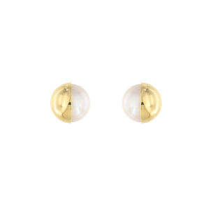 Kiku Glow Luna 18k Gold Freshwater Pearl Earrings