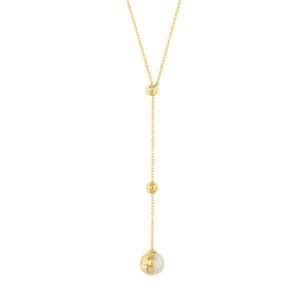 Kiku Glow Luna 18k Gold Freshwater Pearl Necklace