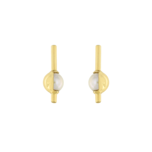 Kiku Glow Luna 18k Gold Freshwater Pearl Earrings