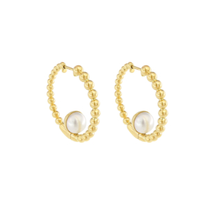 Kiku Glow Luna 18k Gold Freshwater Pearl Earrings