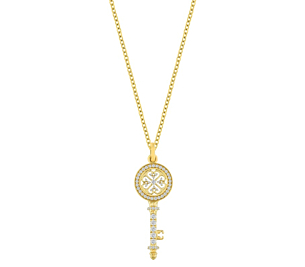 Mother Daughter Lace 2 Necklace Set Small & Medium In 18K Yellow Gold 