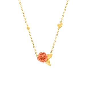 LaNature Rose 18k Yellow and Rose Gold Necklace