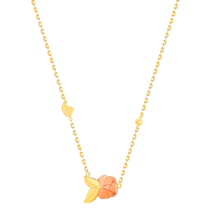 LaNature Rose 18k Yellow and Rose Gold Necklace