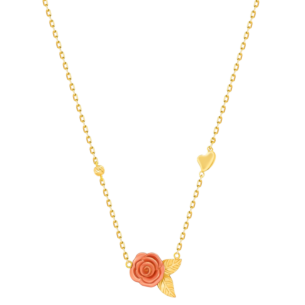 LaNature Rose 18k Yellow and Rose Gold Necklace