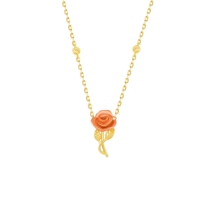 LaNature Rose 18k Yellow and Rose Gold Necklace