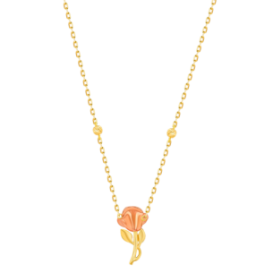 LaNature Rose 18k Yellow and Rose Gold Necklace