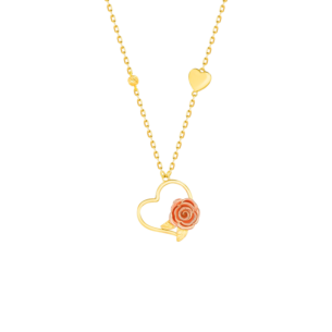 LaNature Rose 18k Yellow and Rose Gold Necklace