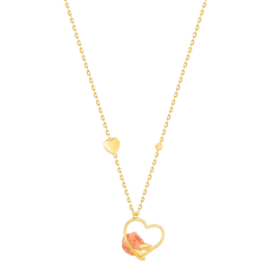 LaNature Rose 18k Yellow and Rose Gold Necklace