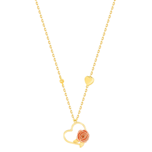 LaNature Rose 18k Yellow and Rose Gold Necklace