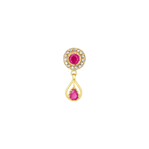 Legacy Diamond & Ruby Necklace & Earring in 22K Gold