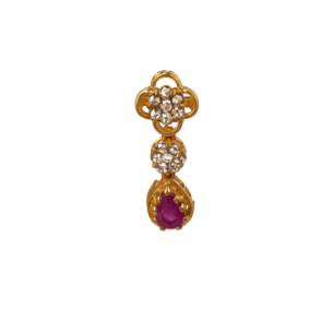 Legacy Diamond & Ruby Necklace & Earring in 22K Gold