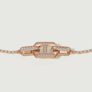 Links DD Iconic 18k Rose Gold Diamond Bracelet