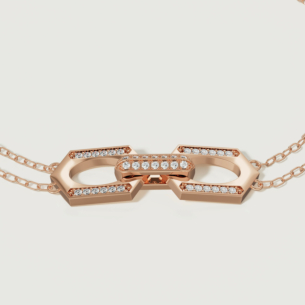 Links 18k Rose Gold Diamond Bracelet