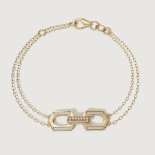 Links 18k Yellow Gold Diamond Bracelet