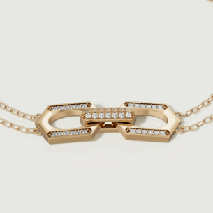 Links 18k Yellow Gold Diamond Bracelet