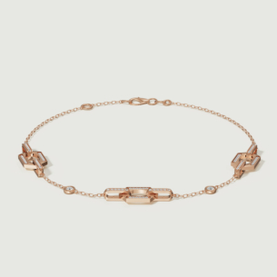 Links 18k Rose Gold Diamond Bracelet