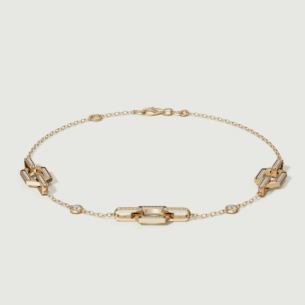 Links 18k Yellow Gold Diamond Bracelet