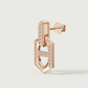 Links DD Iconica 18k Rose Gold Diamond Earrings