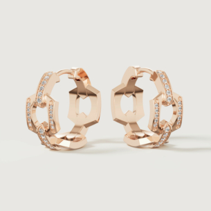 Links 18k Rose Gold Diamond Earrings
