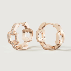 Links 18k Rose Gold Diamond Earrings