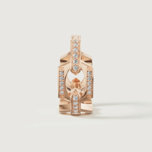 Links 18k Rose Gold Diamond Earrings