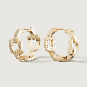 Links 18k Yellow Gold Diamond Earrings