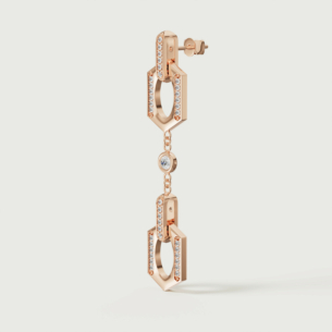 Links 18k Rose Gold Diamond Earrings