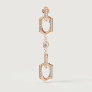 Links 18k Rose Gold Diamond Earrings