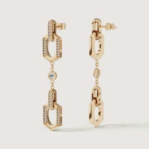 Links 18k Yellow Gold Diamond Earrings