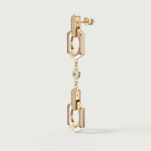 Links 18k Yellow Gold Diamond Earrings