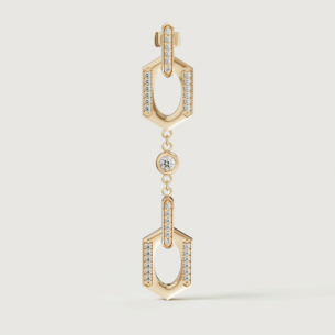 Links 18k Yellow Gold Diamond Earrings