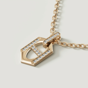 Links DD Iconica 18k Rose Gold Diamond Necklace