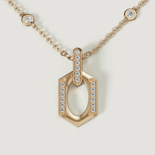 Links 18K Yellow Gold Necklace With Diamonds