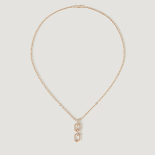 Links 18k Rose Gold Diamond Necklace