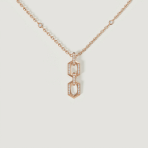 Links 18k Rose Gold Diamond Necklace